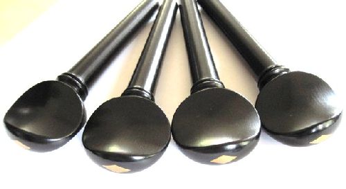 cello pegs-Swiss-Ebony-Diamond brass inlay