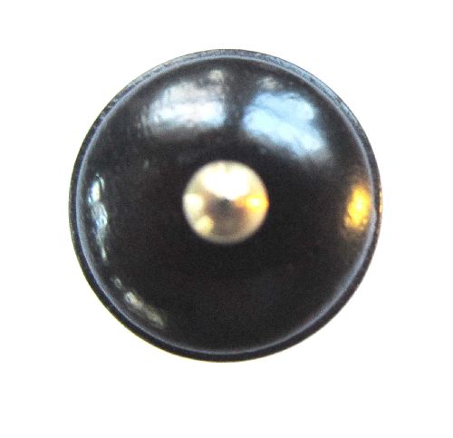 Violin endpin-Ebony-Flat round-gold pin
