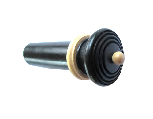 Violin endpin-Ebony-Hill-white trimme
