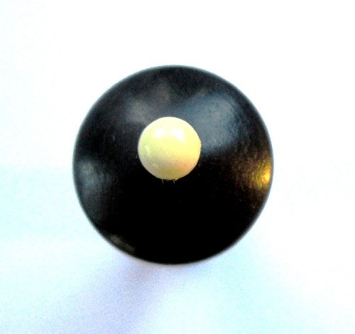 Viola endpin-Ebony-flat-white pin