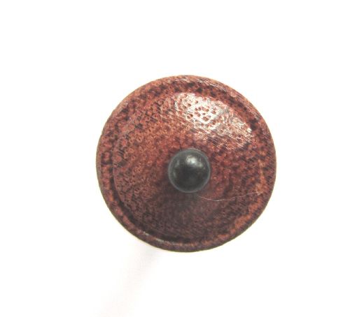 Violin endpin-Mahogany-flat round-ebony pin