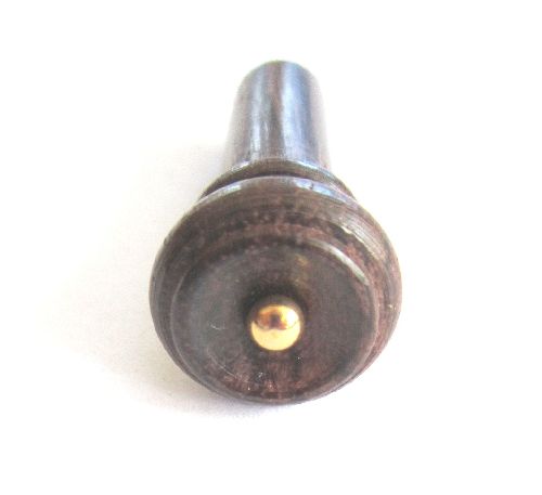 Violin endpin-rosewood-New Hill-gold pin