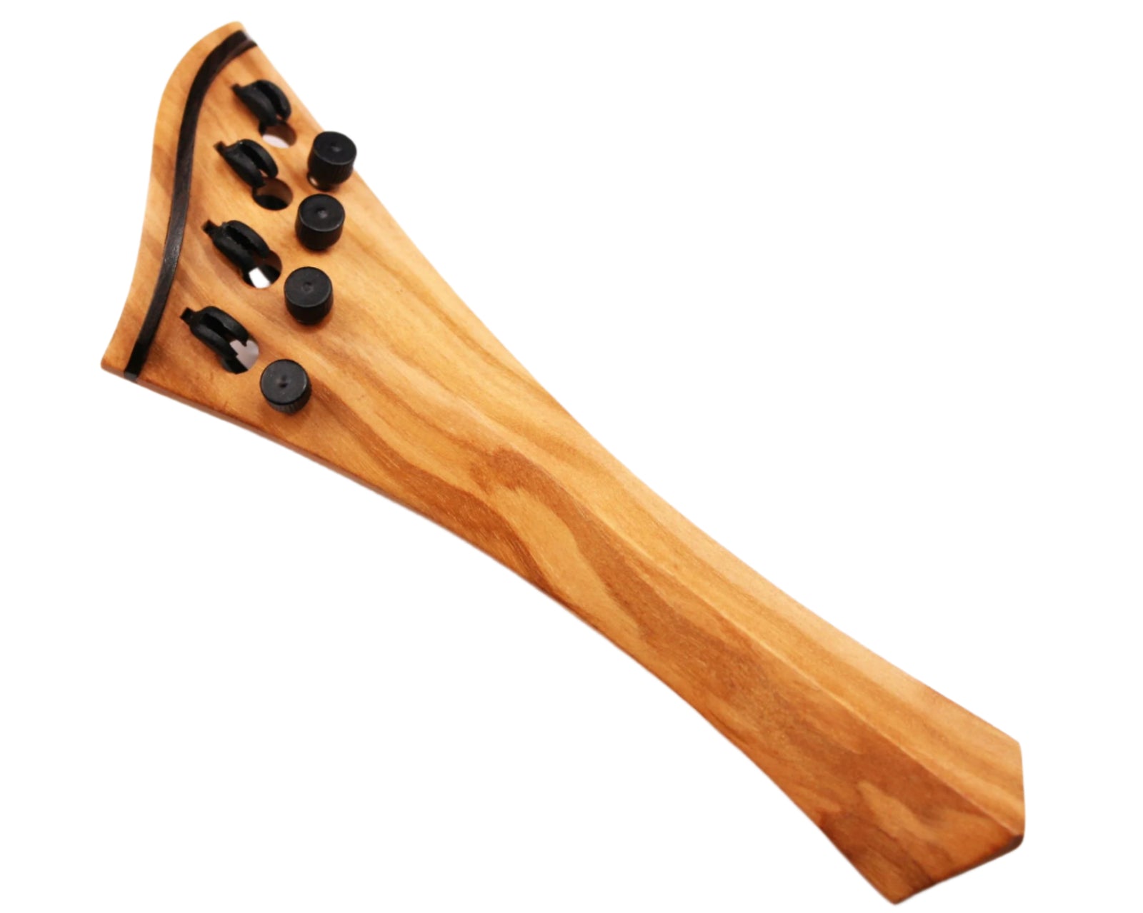 Viola Tailpiece-"Harp"-Olive -4 tuners-125mm