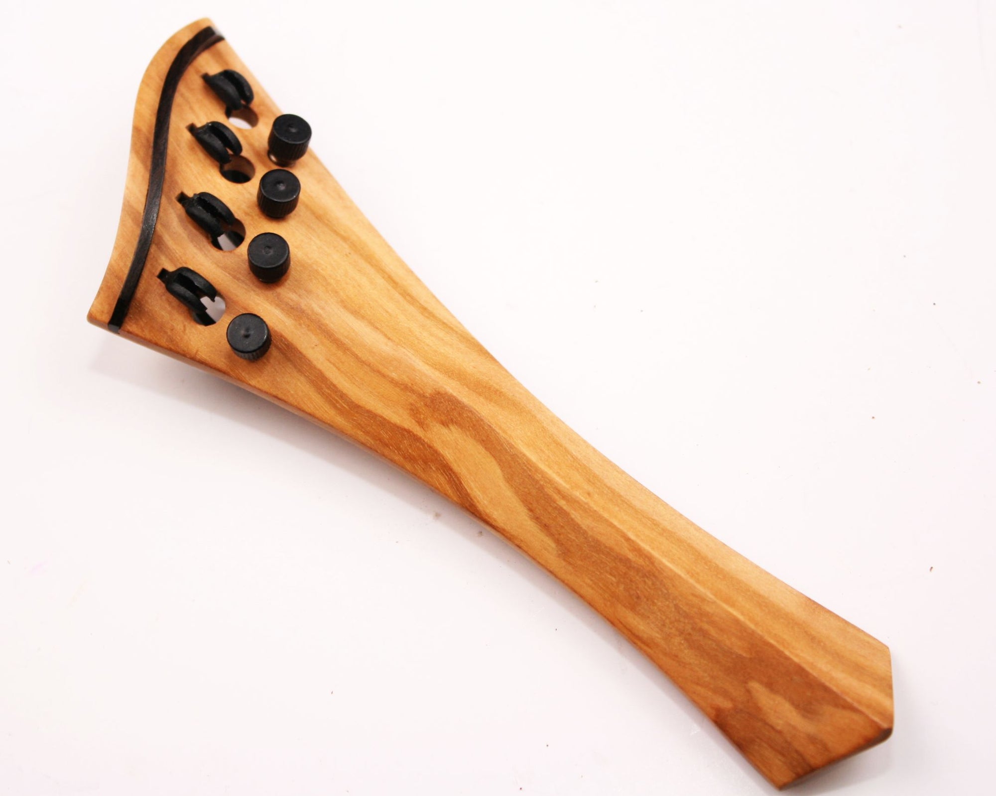 Viola tailpiece-"Schmidt Harp style"-Olive wood-4 tuners-125mm