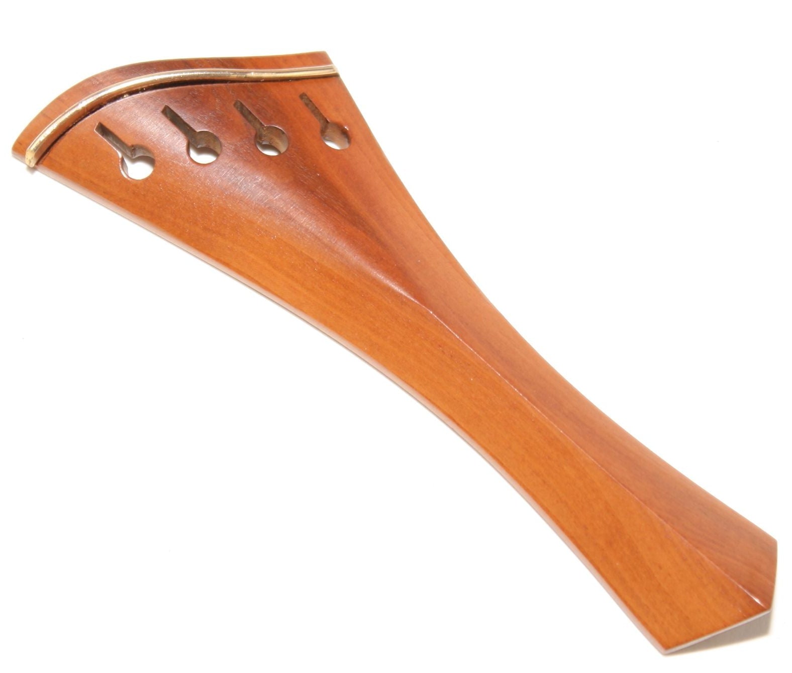 Violin Tailpiece-Harp-Mountain Mahogany-Gold Saddle