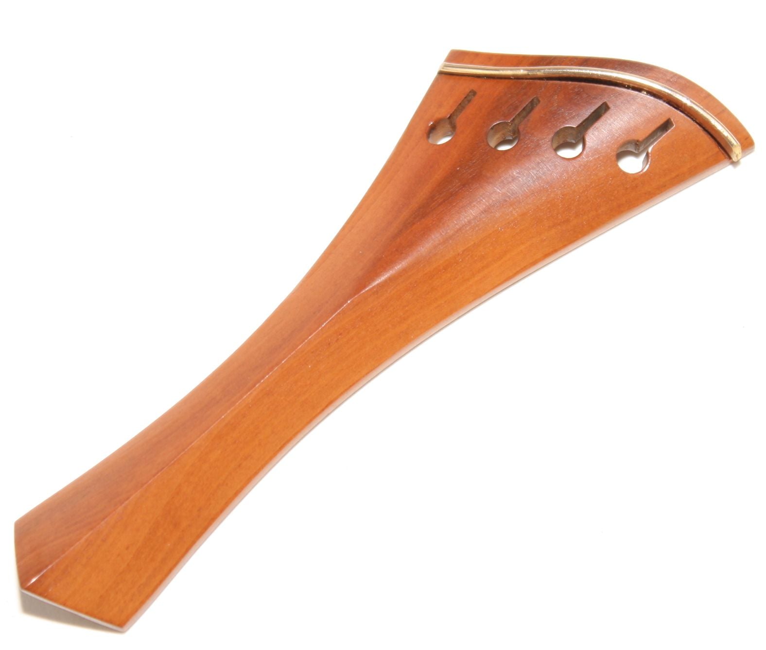 Violin tailpiece-"Schmidt Harp style"-Mountain Mahogany- Gold saddle