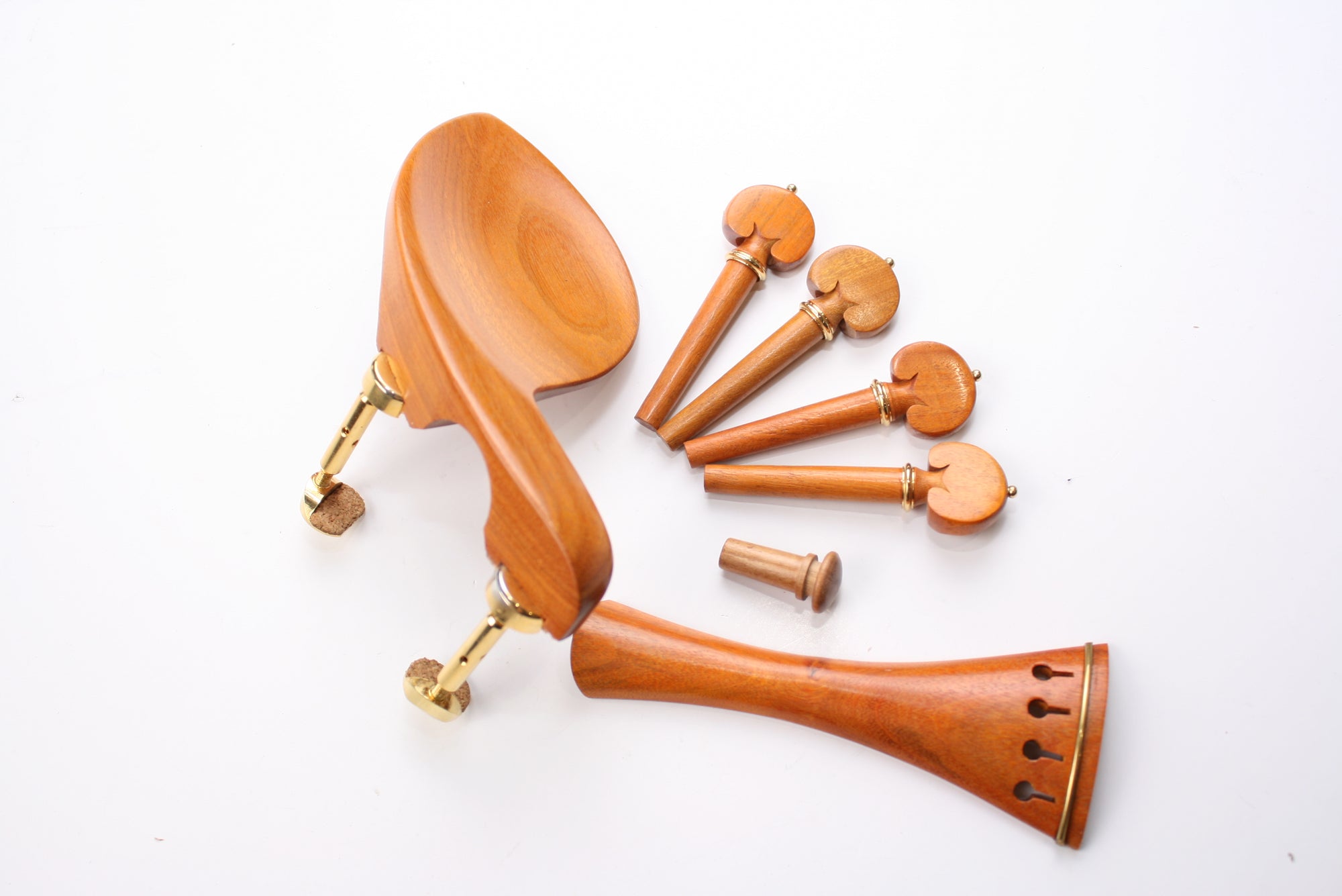 Violin fitting set- Pernambuco-gold