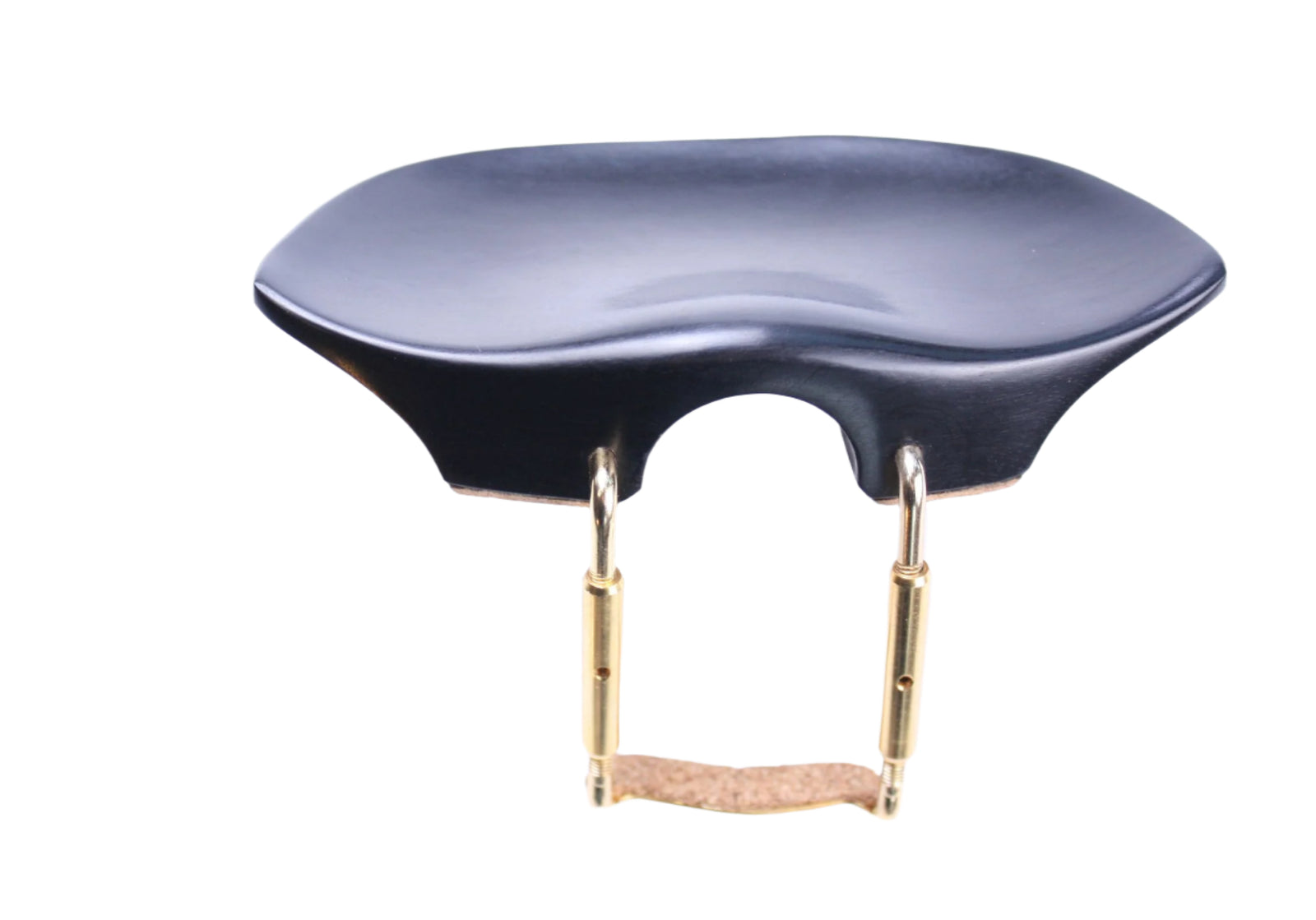 Viola Chinrest-Round Flesch-Ebony-Gold
