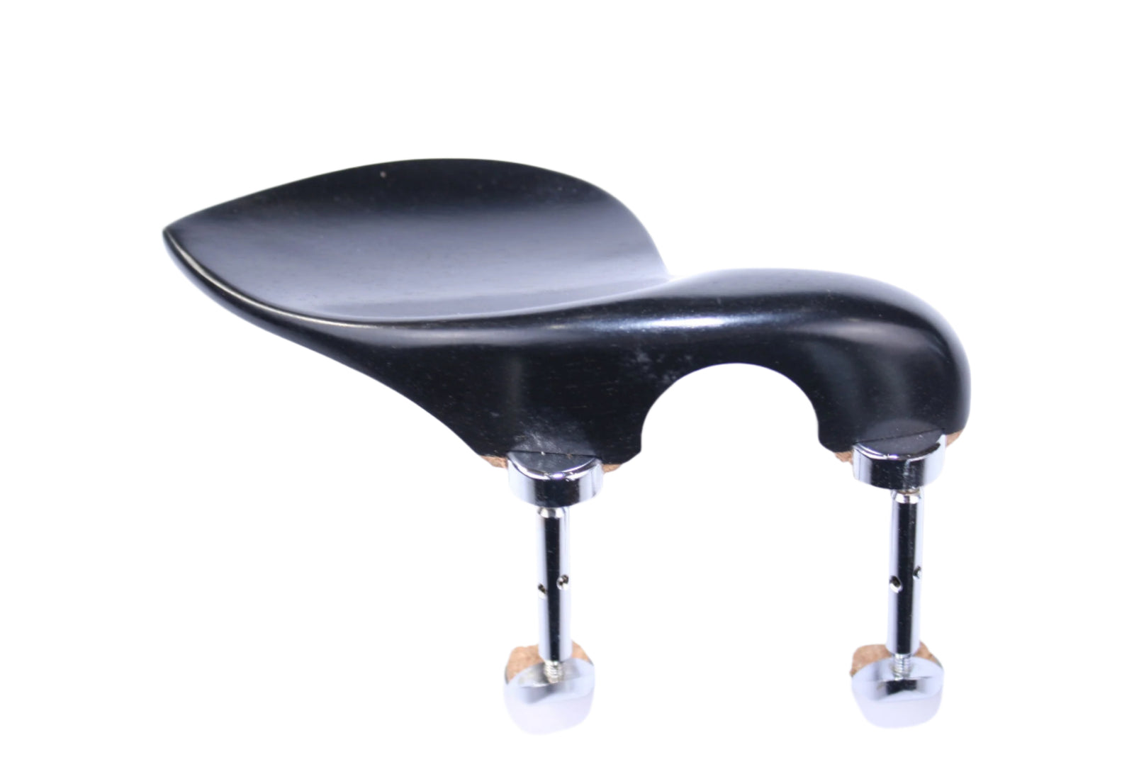 Viola Chinrest-Strad-Ebony-Hill Chrome