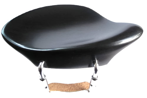 Violin chinrest- Stroebel-Ebony standard chrome
