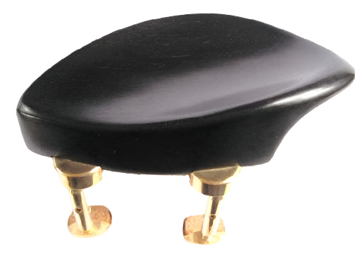 Violin chinrest- Teka-Ebony-Hill gold