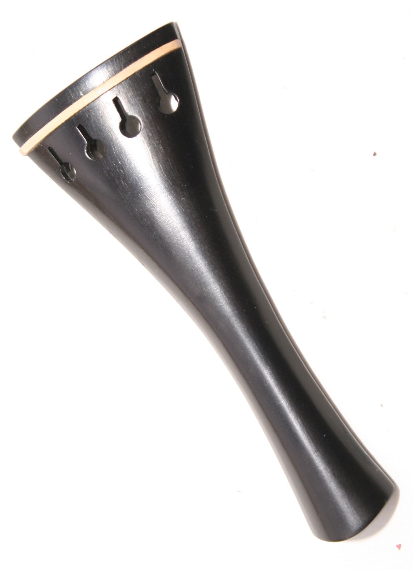 Violin Tailpiece-French-Ebony-White saddle-110mm