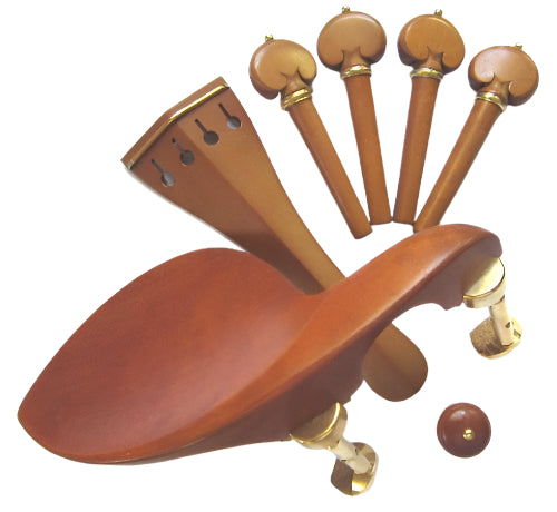 Violin fitting set- Boxwood-gold-Heart