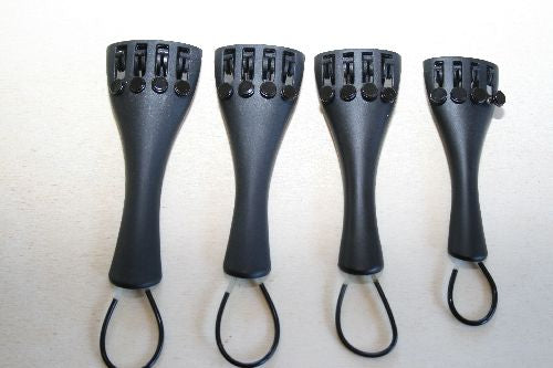 Violin tailpiece-Round-Carbon fiber-black