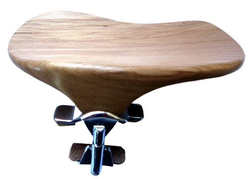 Violin chinrest- Adjustable-Teak-Chrome