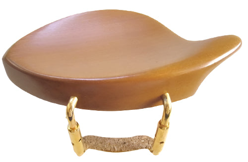 Violin chinrest- Dresden-Boxwood-standard gold