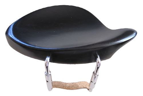 Violin chinrest- Dresden-Ebony-standard chrome