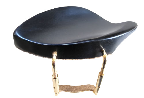 Violin chinrest- Dresden-Ebony-standard gold