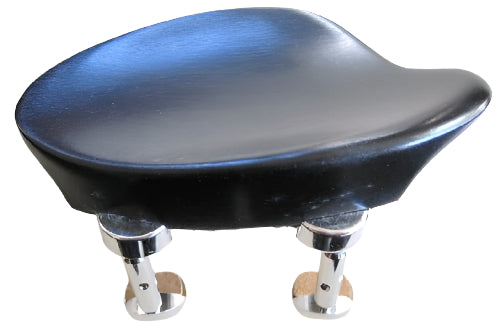 Violin chinrest- Flat Baron-Ebony-Hill Chrome