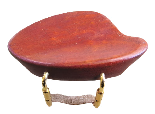 violin chinrest- Flat Baron-Mahogany-stadard gold