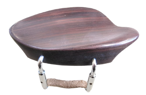 Violin chinrest- Flat Baron-Rosewood-chrome