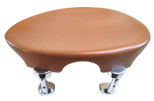 Violin chinrest- Flat Flesch-Boxwood-Hill chrome
