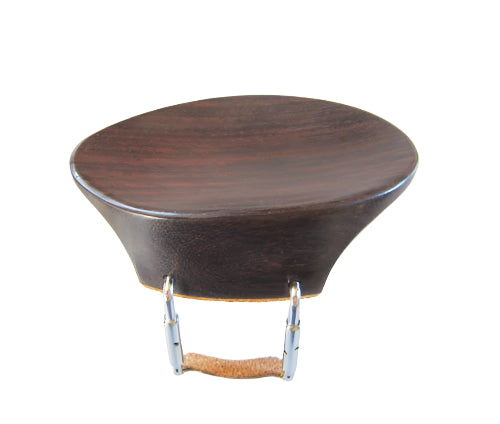 Violin chinrest- Flat Flesch-"Long neck"- Rosewood-chrome