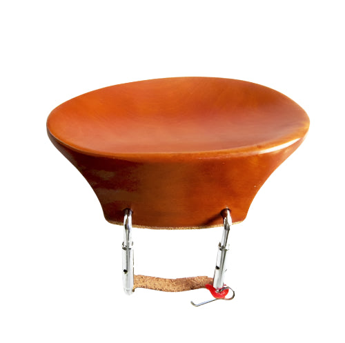 Violin chinrest- Flat Flesch-Boxwood-Long neck