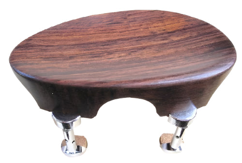 Viola chinrest- Flat Flesch-Rosewood-Hill chrome