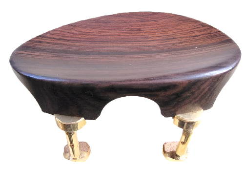 Violin chinrest- Flat Flesch-Rosewood-Hill gold