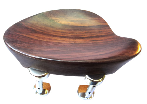 Violin chinrest- Flat Baron-Rosewood-Hill chrome