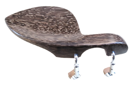 Viola chinrest- Guarneri-Tigerwood-semi Hill chrome