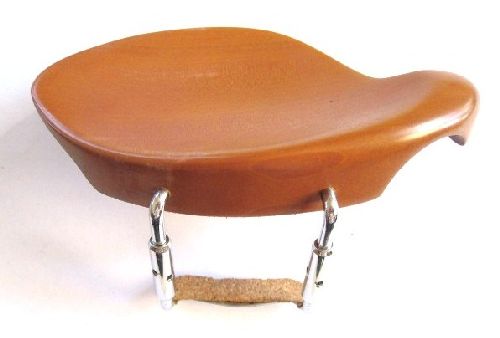 Viola chinrest- Hollywood-Boxwood-standard chrome