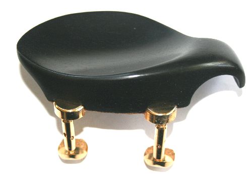 Violin chinrest- Hollywood-Ebony-Hill gold