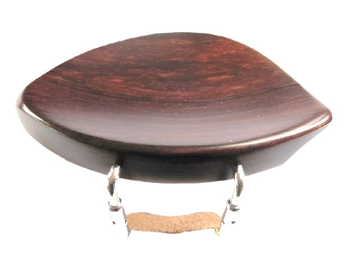 Violin chinrest- Kauffman-Rosewood-standard chrome