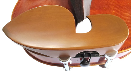 Violin chinrest- Large Guarneri-Boxwood-Hill chrome
