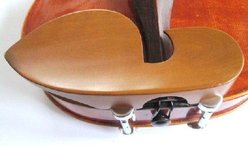 Violin chinrest- Large Guarneri-Boxwood-Hill chrome