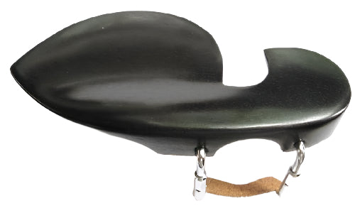 Violin chinrest- Large Guarneri-Ebony-standard chrome