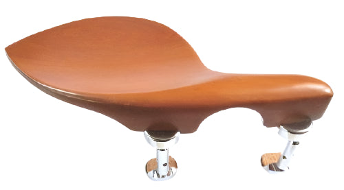 Violin chinrest- Large Strad-Boxwood-Hill chrome