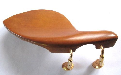 Violin chinrest- Large Strad-Boxwood-semi Hill gold brackets
