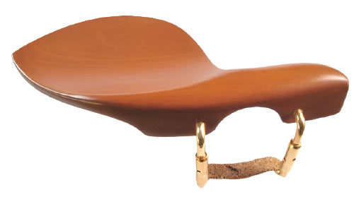 Violin chinrest- Large strad-Boxwood-standard gold