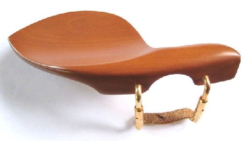 Violin chinrest- Large strad-Boxwood-standard gold