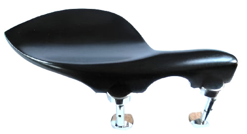 Viola chinrest- Large Strad-Ebony-Hill chrome