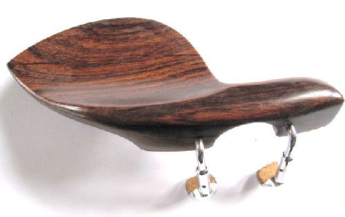 Violin chinrest- Large Strad-Rosewood-Semi Hill chrome