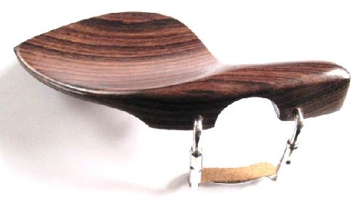 Violin chinrest- Large Strad-Rosewood Standard-Chrome