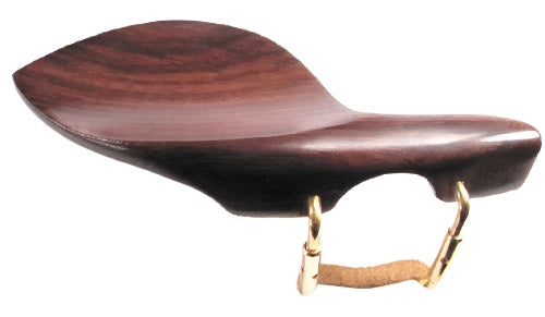 Violin chinrest- Large Strad-Rosewood-standard gold