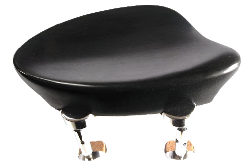 Viola chinrest- New Baron-Ebony-Hill chrome