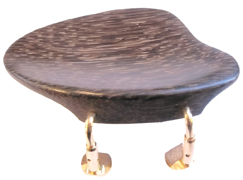 Violin chinrest- New Baron-Tigerwood-Semi Hill gold
