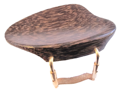 Violin chinrest- New Baron-Tigerwood gold