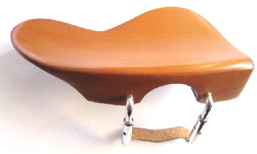 Violin chinrest- Ohrenform-Boxwood-standard chrome